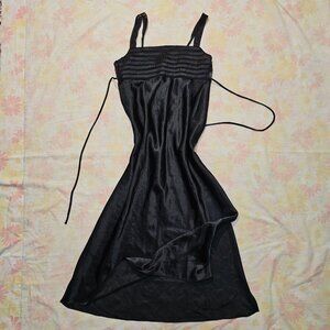 90s style California Dynasty Y2K dress, S, Black, Sheer top, Slip